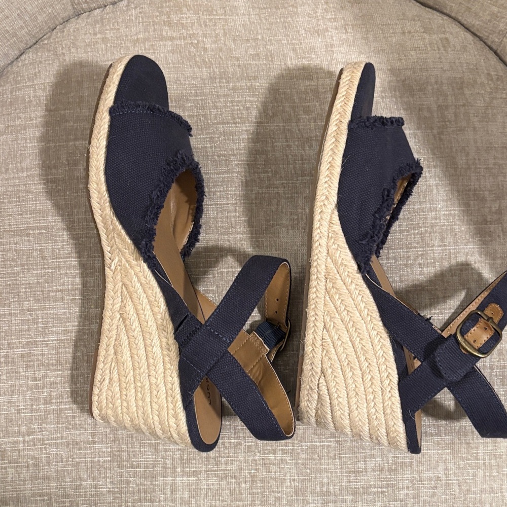 Lucky Brand Dark Blue Espadrille Wedges - Picture 4 of 5